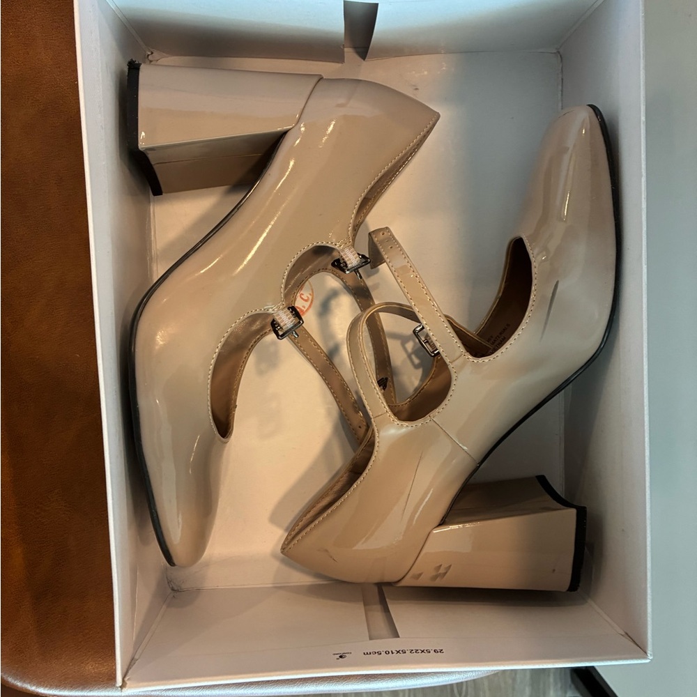 Marc Fisher Tan Block Heel Women's Shoes